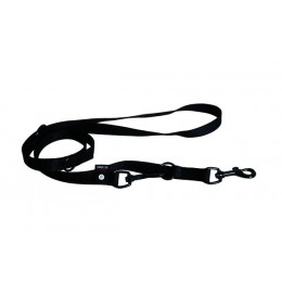 Laisse de dressage pour chien MARTIN SELLIER 3 positions en nylon noir