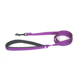 Laisse pour chien Confort en nylon mauve 25mm