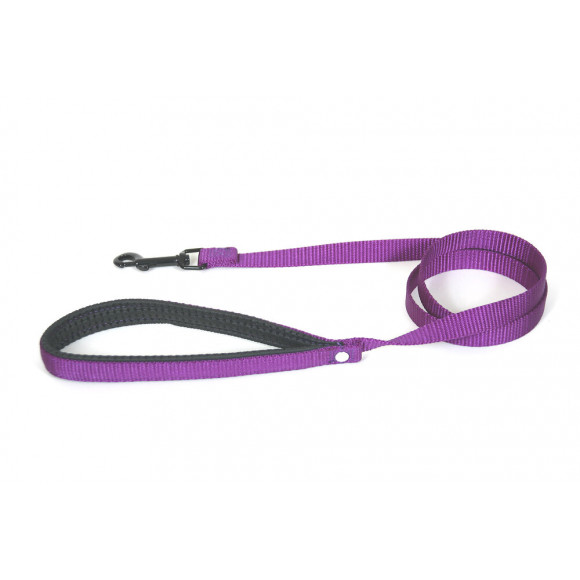 Laisse pour chien Confort en nylon mauve 25mm