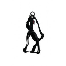 Harnais pour chien réglable en nylon noir 13.5cm