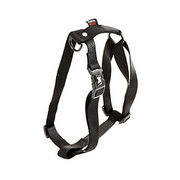 Harnais pour chien réglable en nylon noir 16cm