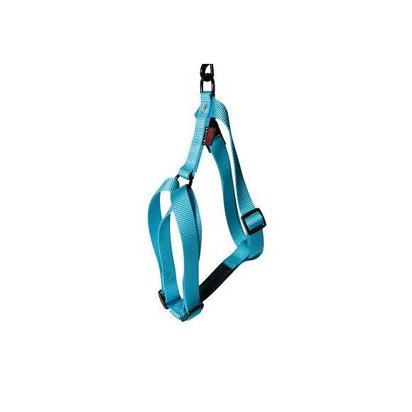 Harnais pour chien réglable en nylon turquoise 13.5cm