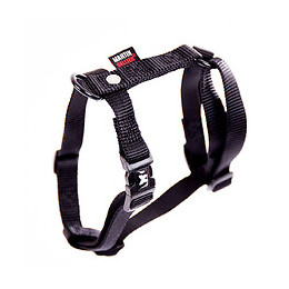 Harnais pour chien réglable en nylon noir 14.5cm