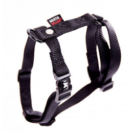 Harnais pour chien réglable en nylon noir 14.5cm