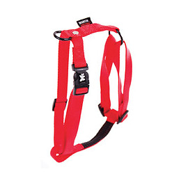 Harnais pour chien réglable en nylon rouge 16cm