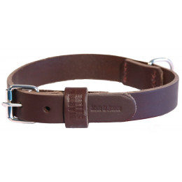 Collier pour chien bords ronds marron 60cm
