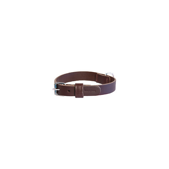 Collier pour chien bords ronds marron 60cm