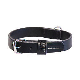 Collier pour chien cuir noir 70cm