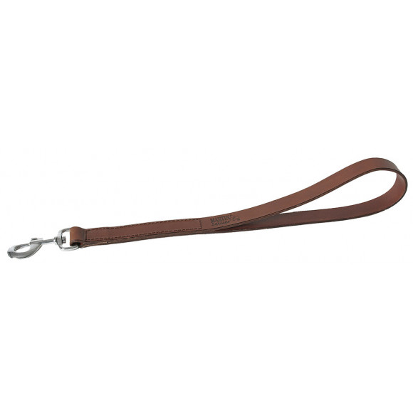 Laisse pour chien double bords arrondis marron 50cm