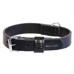 Collier pour chien bords ronds noir 45cm