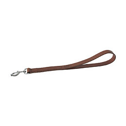 Laisse pour chien double bords arrondis marron 50cm