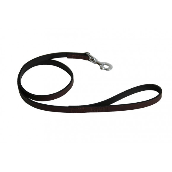 Laisse pour chien bords arrondis marron 100cm