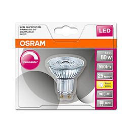 Spot GU10 LED dimmable 8.3W 80 chaud 36°