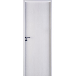 Bloc-Porte PIREE décor bois lisse Frêne Blanc 204x83 H72 Droite