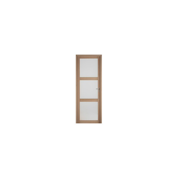 Bloc-porte GIVERNY 3 vitrages dépoli de 4mm 204x83 H90 Gauche