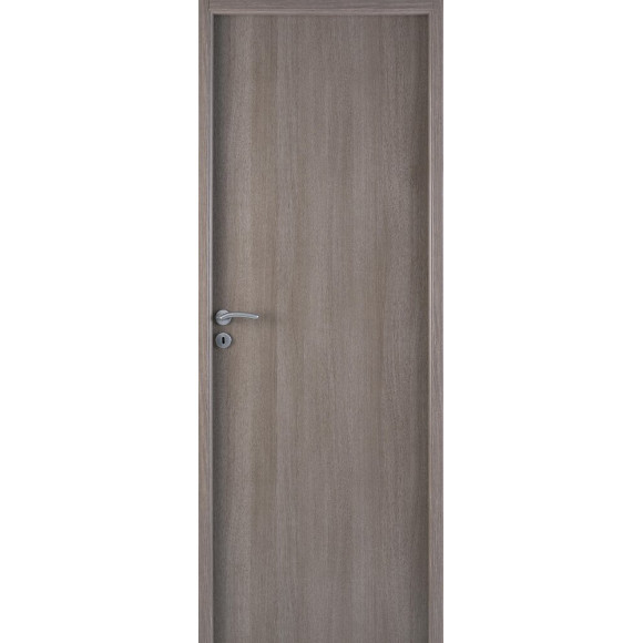 Bloc-Porte PIREE décor bois lisse Chêne Grisé 204x83 H72 Gauche