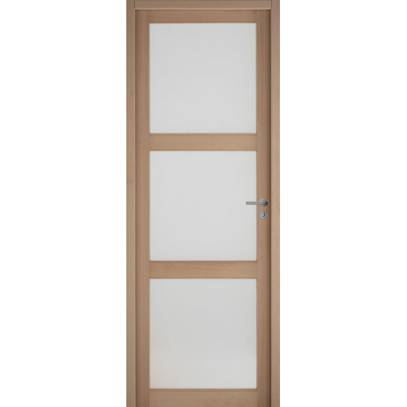 Bloc-porte GIVERNY 3 vitrages dépoli de 4mm 204x83 H72 Droite