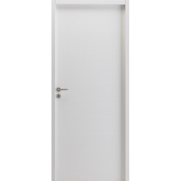 Bloc-porte ELIS décor bois Blanc Structuré 204x63 H90 Gauche