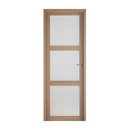 Bloc-porte GIVERNY 3 vitrages dépoli de 4mm 204x93 H72 Droite