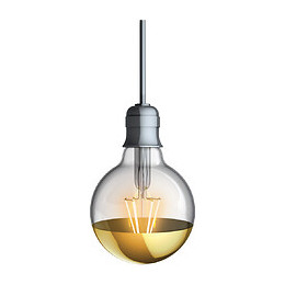 Ampoule filament LED globe coque dorée E27 4W