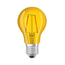 Ampoule LED Standard verre jaune déco W 15 E27 chaud