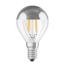 Ampoule LED Standard claire filament argentée 4W 34 E14 chaud