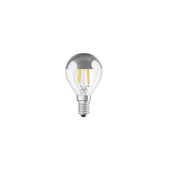 Ampoule LED Standard claire filament argentée 4W 34 E14 chaud
