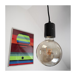 Ampoule filament LED globe verre fumé E27 4W