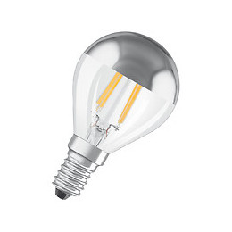 Ampoule LED Standard claire filament argentée 4W 34 E14 chaud