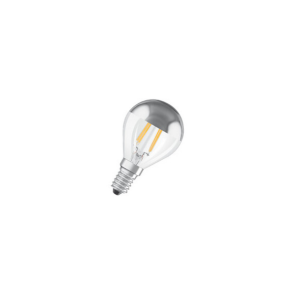 Ampoule LED Standard claire filament argentée 4W 34 E14 chaud