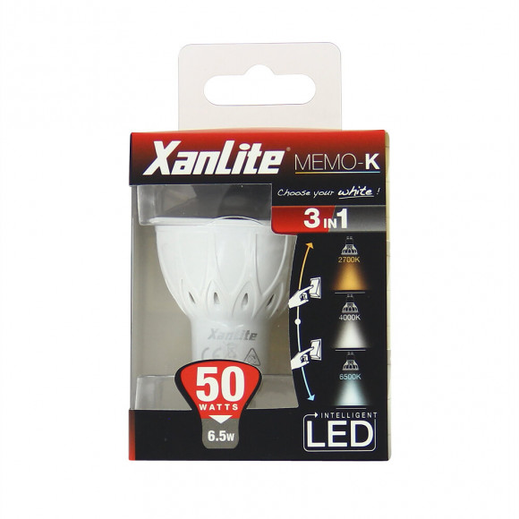 Ampoule led spot culot GU10 6,5W variable 2700K - 6000K