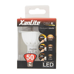 Ampoule led spot dimmable par switch culot GU10 6W 2700K