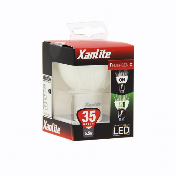 Ampoule led spot secours culot GU10 5,5W 3000K