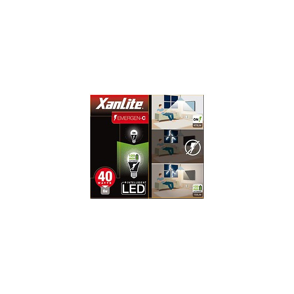 Ampoule led standard A60 secours culot E27 6W 3000K