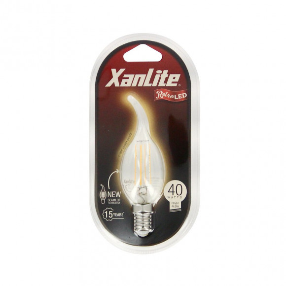 Ampoule led flamme coup de vent culot E14 4W 2700K