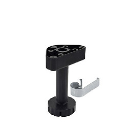 Pied caisson noir diamètre 6cm hauteur 16/23cm