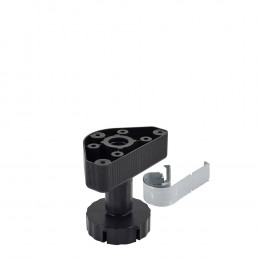 Pied caisson noir diamètre 6cm hauteur 10/16cm