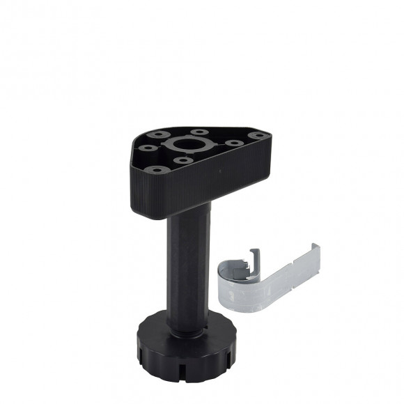 Pied caisson noir diamètre 6cm hauteur 16/23cm