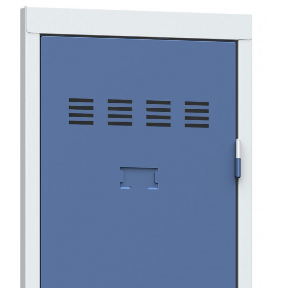 Vestiaire industriel 3 cases 50x90x180cm gris/bleu.