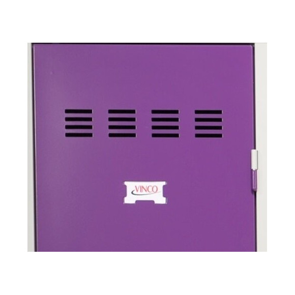 Vestiaire industriel 3 cases 50x90x180cm gris/prune.