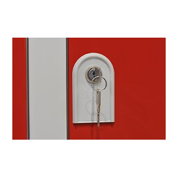 Vestiaire industriel 1 case 50x40x180cm gris/rouge.