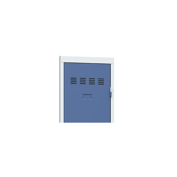 Vestiaire industriel 4 cases 50x120x180cm gris/bleu.