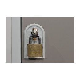 Vestiaire industriel 4 cases 50x120x180cm gris/taupe.