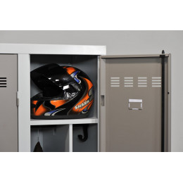 Vestiaire industriel 2 cases 50x80x180cm gris Perle.