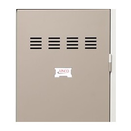 Vestiaire industriel 4 cases 50x120x180cm gris/taupe.