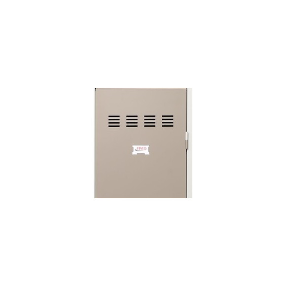 Vestiaire industriel 4 cases 50x120x180cm gris/taupe.