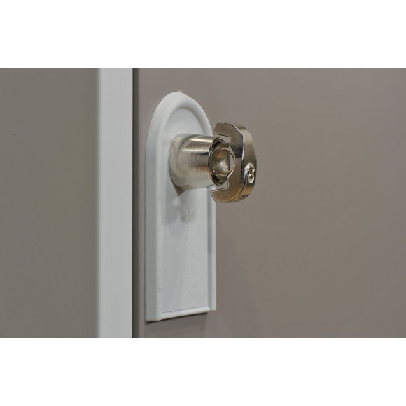 Vestiaire industriel 4 cases 50x120x180cm gris/taupe.