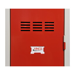 2 colonnes 4 cases superposées 50x60x180cm gris/rouge.