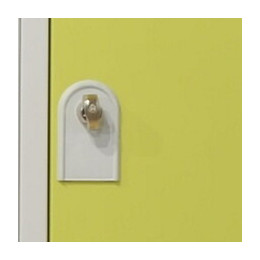 PIERRE HENRY - VESTIAIRE 1 COLONNE DE 4 CASES GRIS PERLE / ANIS