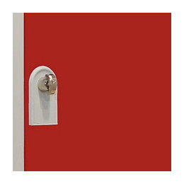 3 colonnes 4 cases superposées 50x90x180cm gris/rouge.